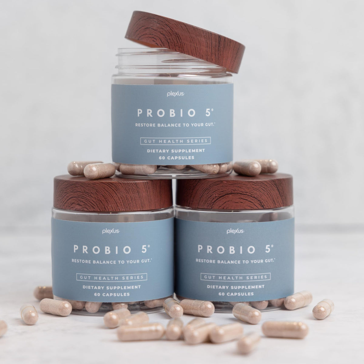 Close-up of Plexus ProBio 5 capsules