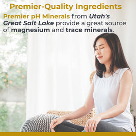 Close-up of Premier Research Labs pH Minerals Trace Mineral Drops bottle