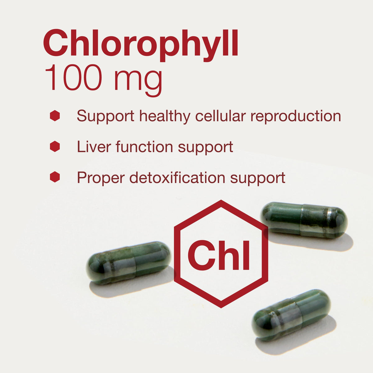 Close-up of PROTOCOL FOR LIFE BALANCE Chlorophyll capsules