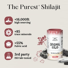 Close-up of Pure Himalayan Shilajit solid form