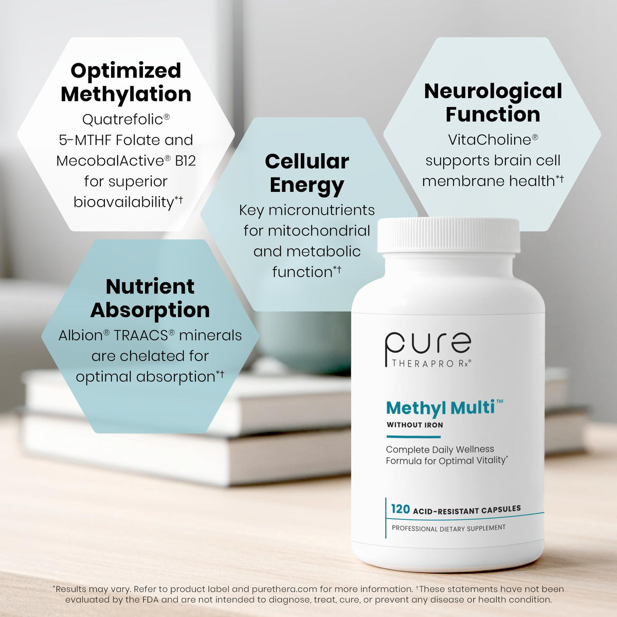 Close-up of Pure Therapro Rx Methyl Multi capsule