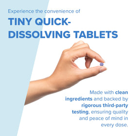 Close-up of quality Source Zinc Plus dissolvable tablet