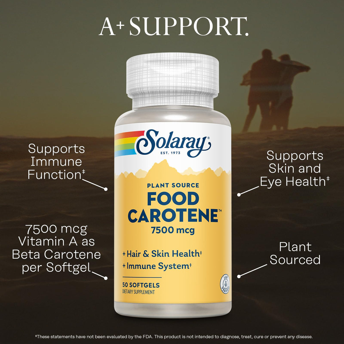 Close-up of SOLARAY Food Carotene softgel