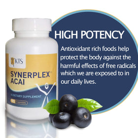 Close-up of Synerplex Acai capsules