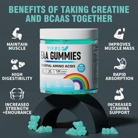 Close-up of VIFSSG EAA Gummies showing gummy texture