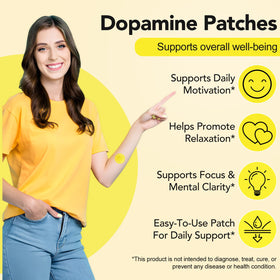 Close-up of ZBQIEX Dopamine Patch showing plant-based ingredients