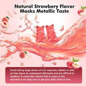 CNCHEF Iron Gummies ingredients list on back of packaging