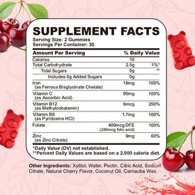 CNCHEF Iron Gummies with fresh cherries