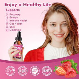 CNCHEF Liquid Iron Supplement bottle with dropper