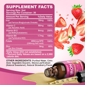 CNCHEF Liquid Iron Supplement natural strawberry flavour