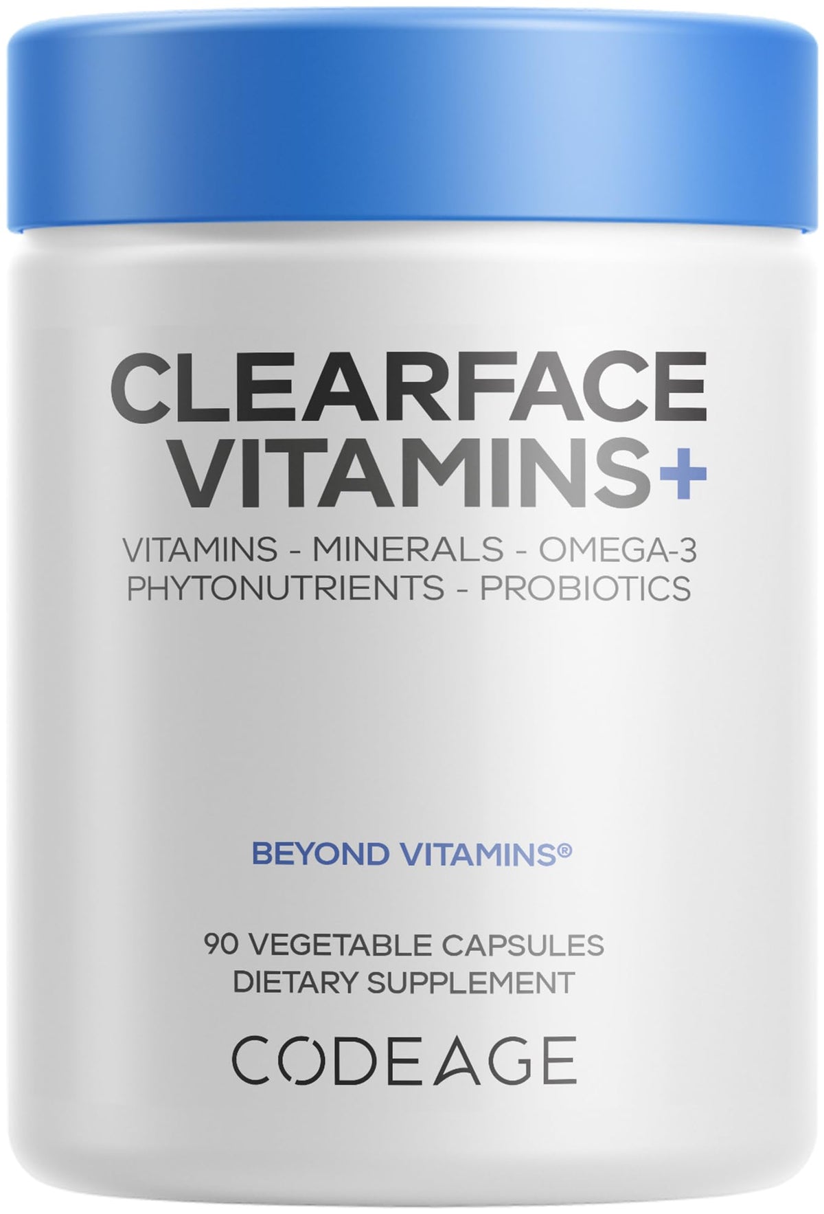 Codeage Clearface Vitamins 90 Capsules front view