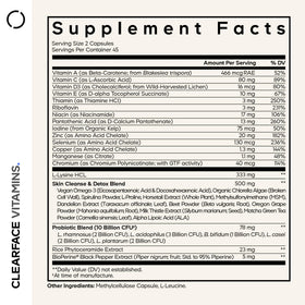Codeage Clearface Vitamins 90 Capsules side view