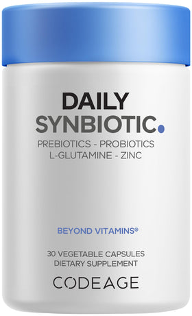Codeage Daily Synbiotic 30 capsules front view