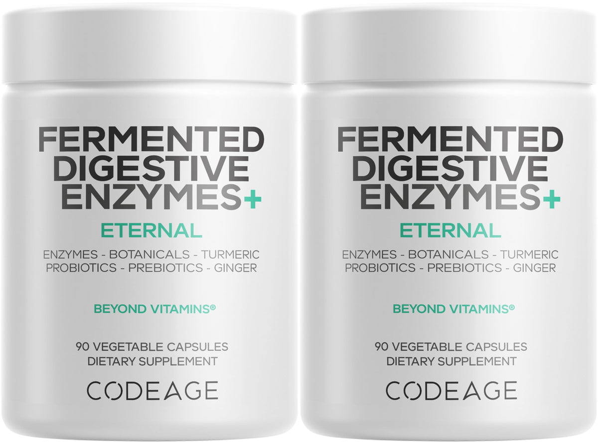 Codeage Fermented daily Enzymes 2-Pack front view