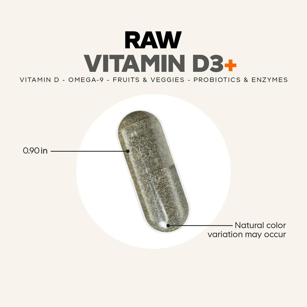 Codeage Raw Vitamin D3+ capsules with a measuring spoon