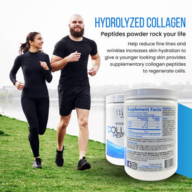 Collagen Laborés Hydrolyzed Collagen Peptides displayed with natural ingredients