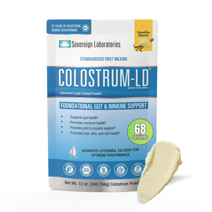 Colostrum-LD Liposomal Delivery Colostrum Powder 12oz Vanilla front view