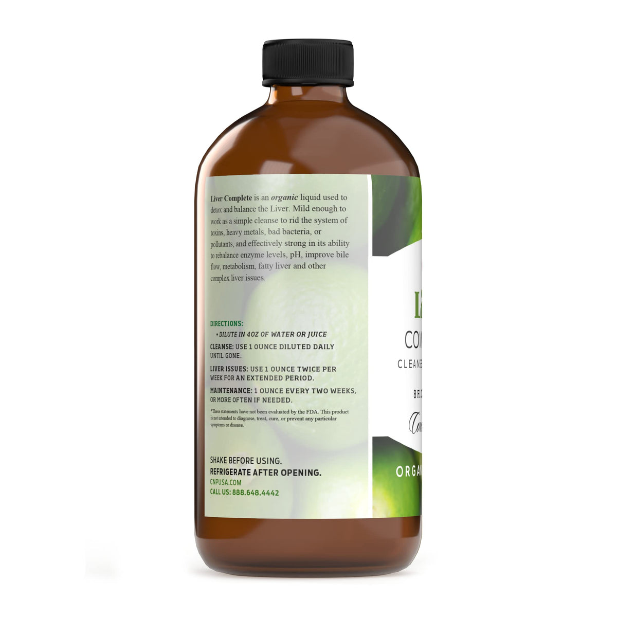 Complete Natural Products Liver Complete 8oz bottle side view