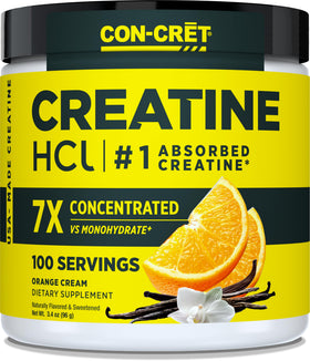CON-CRET Creatine HCl Powder Orange Cream front view