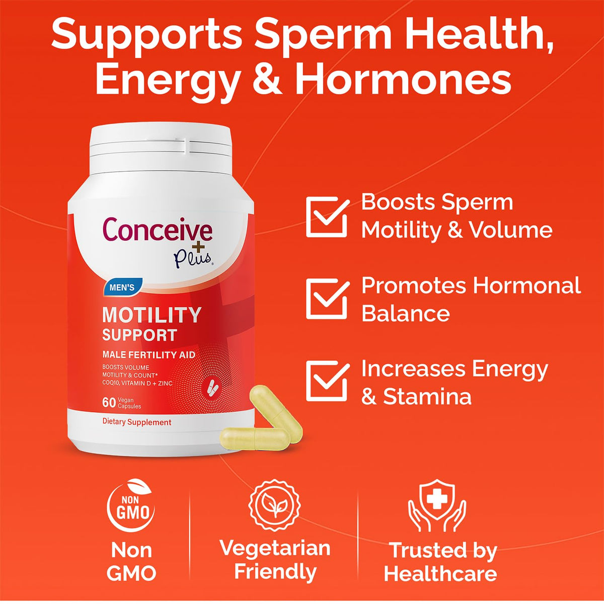CONCEIVE PLUS Motility Support for Men 60 Capsules back view