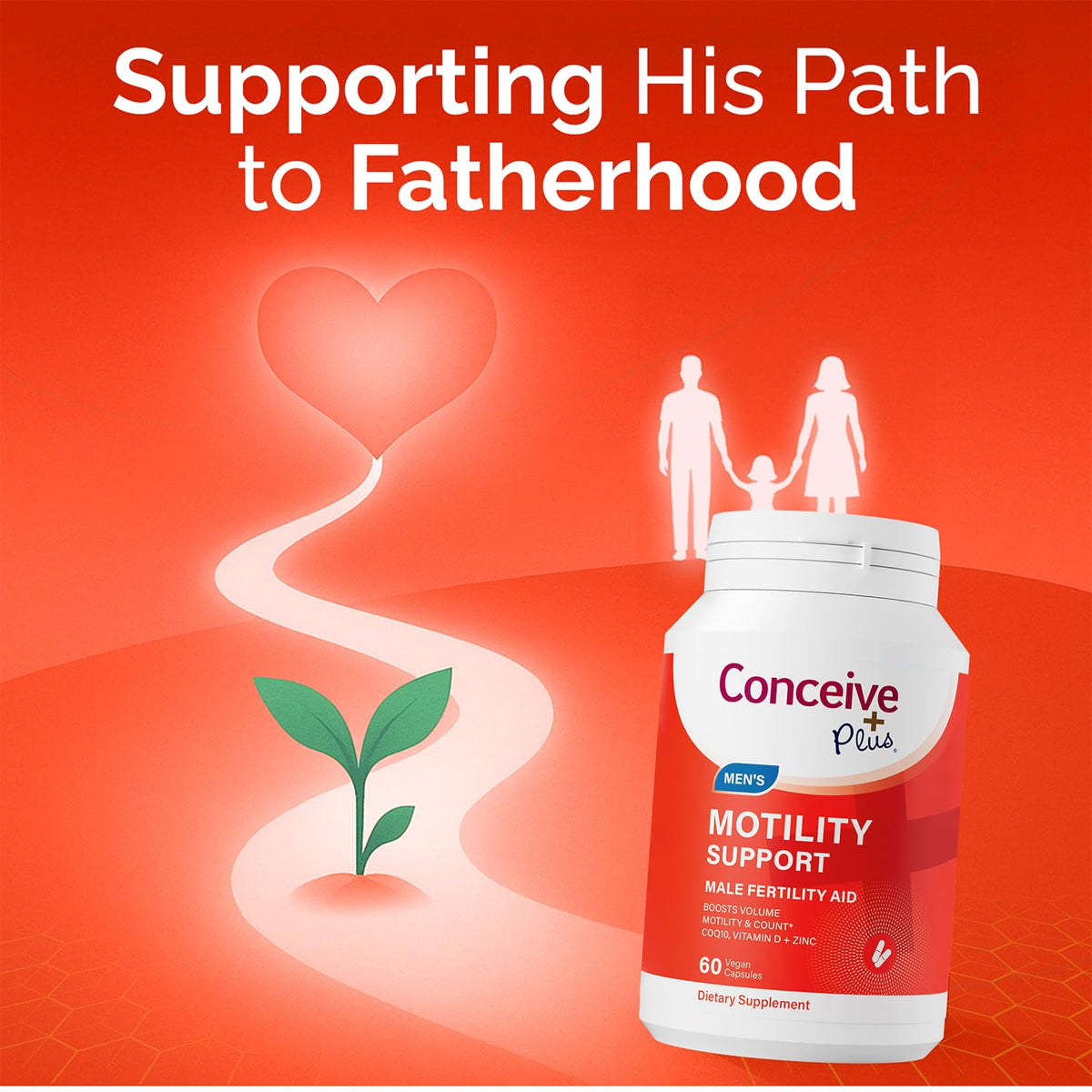CONCEIVE PLUS Motility Support for Men 60 Capsules in a hand