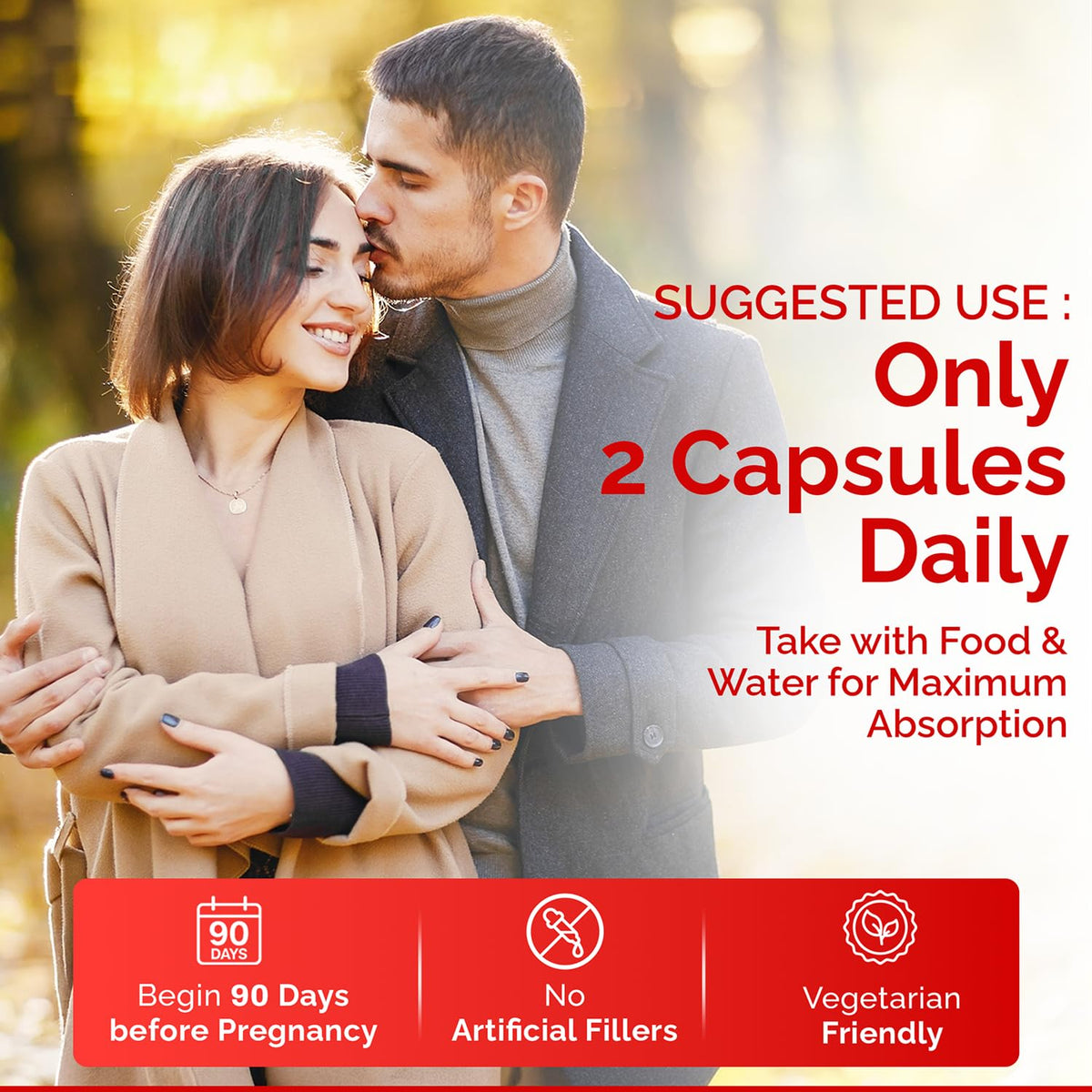 CONCEIVE PLUS Motility Support for Men 60 Capsules on a kitchen counter