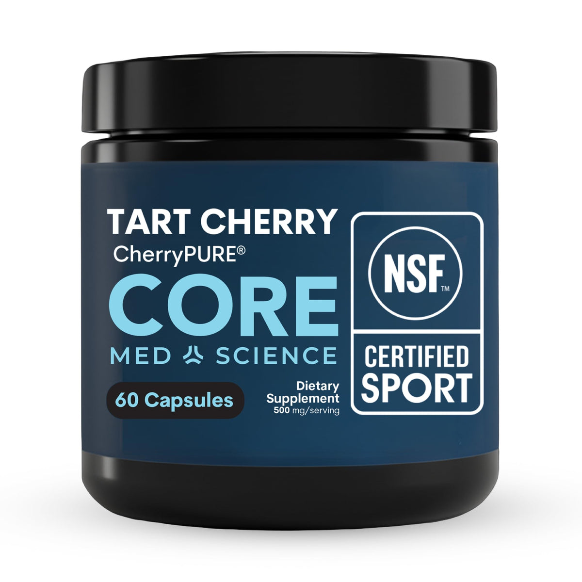 Core Med Science Tart Cherry Supplement 500mg front view
