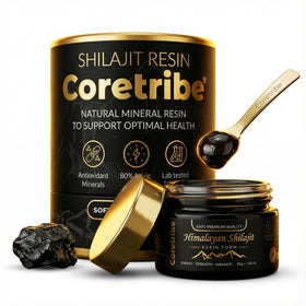 Coretribe Shilajit Resin 30g light-protected glass jar front view