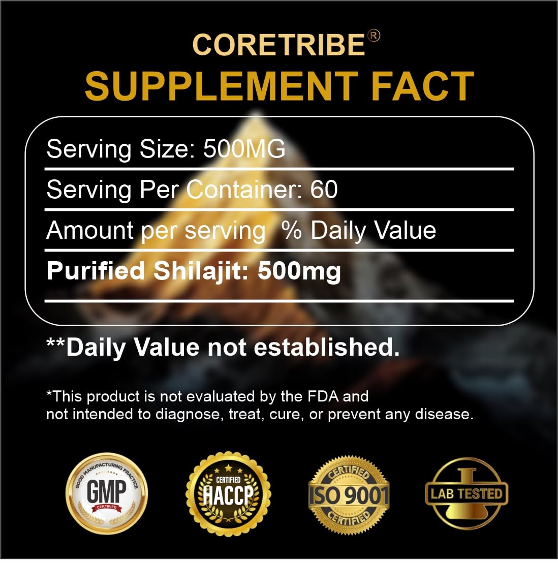 Coretribe Shilajit Resin 30g scooper included