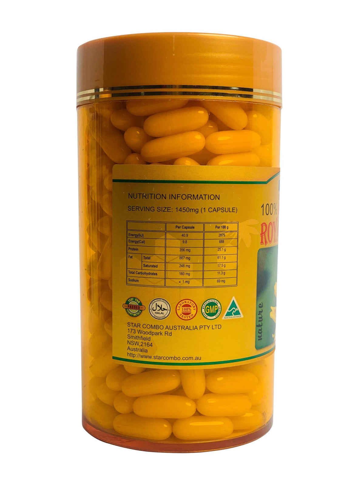 Costar Royal Jelly Supplement 1450mg 365 Capsules packaging