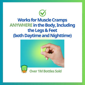 Cramp Defense Leg Cramps Pills capsules in a hand