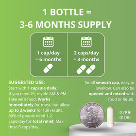 Cramp Defense Leg Cramps Pills showing nutritional information
