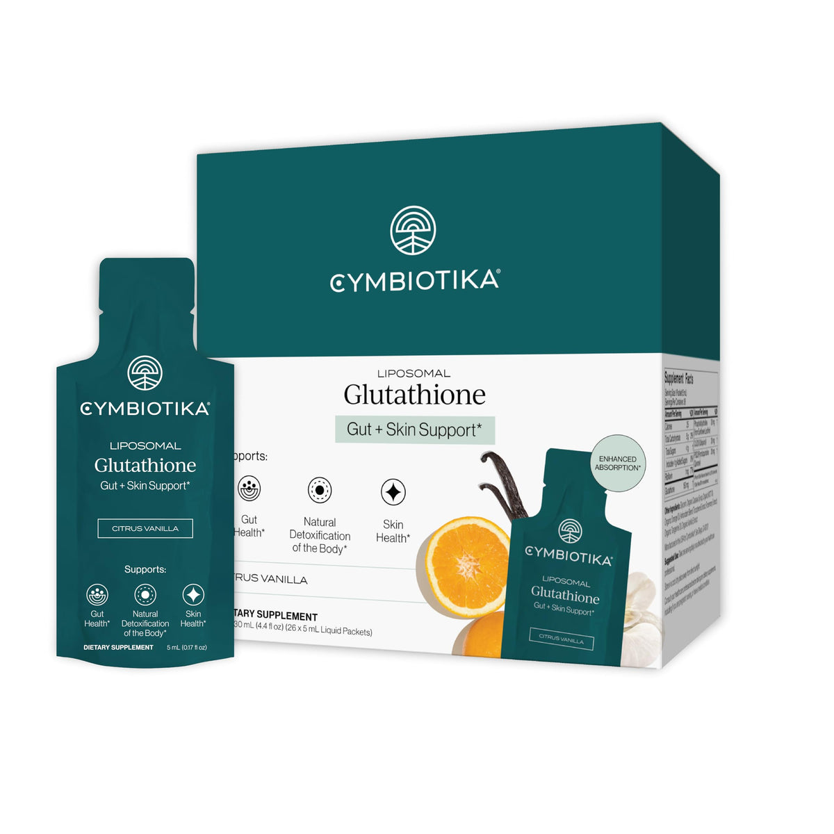 CYMBIOTIKA Liposomal Glutathione box with 26 packets
