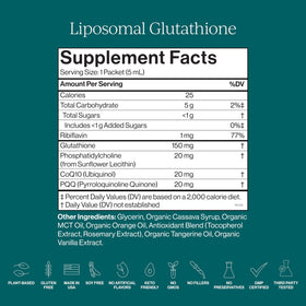 CYMBIOTIKA Liposomal Glutathione packet open with liquid inside