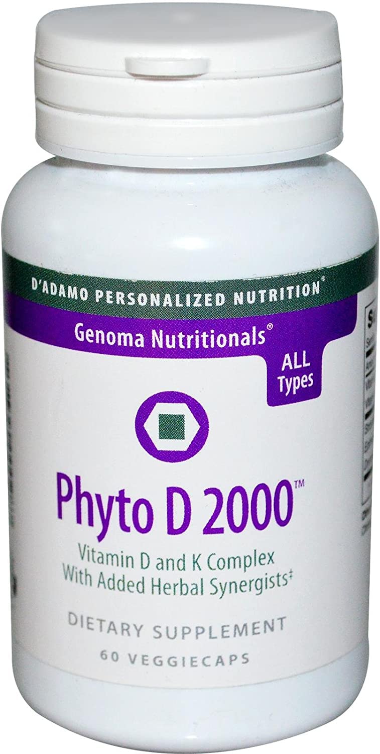 D'Adamo Phyto D 2000 60 vegetarian capsules front view