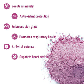 'D ORGANIC Organic Elderberry Juice Powder 16 oz in a smoothie