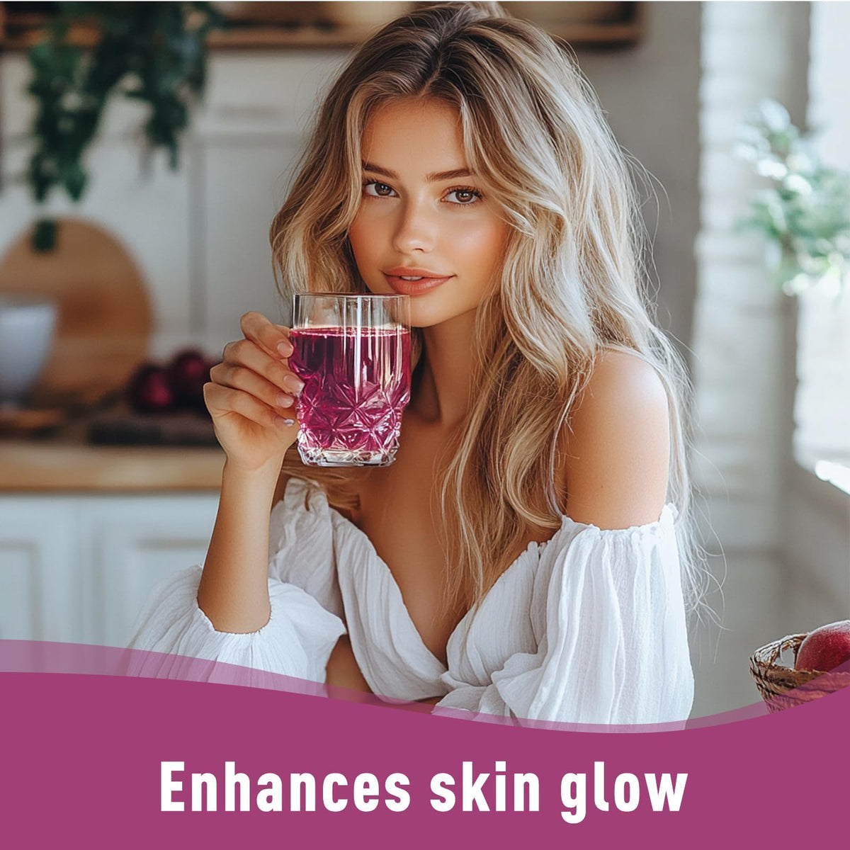 'D ORGANIC Organic Elderberry Juice Powder 16 oz on a kitchen counter