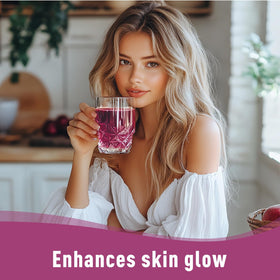'D ORGANIC Organic Elderberry Juice Powder 16 oz on a kitchen counter