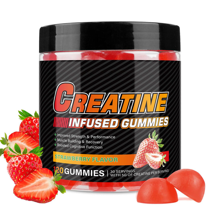 Daiasns Creatine Monohydrate Gummies blue raspberry flavour front view