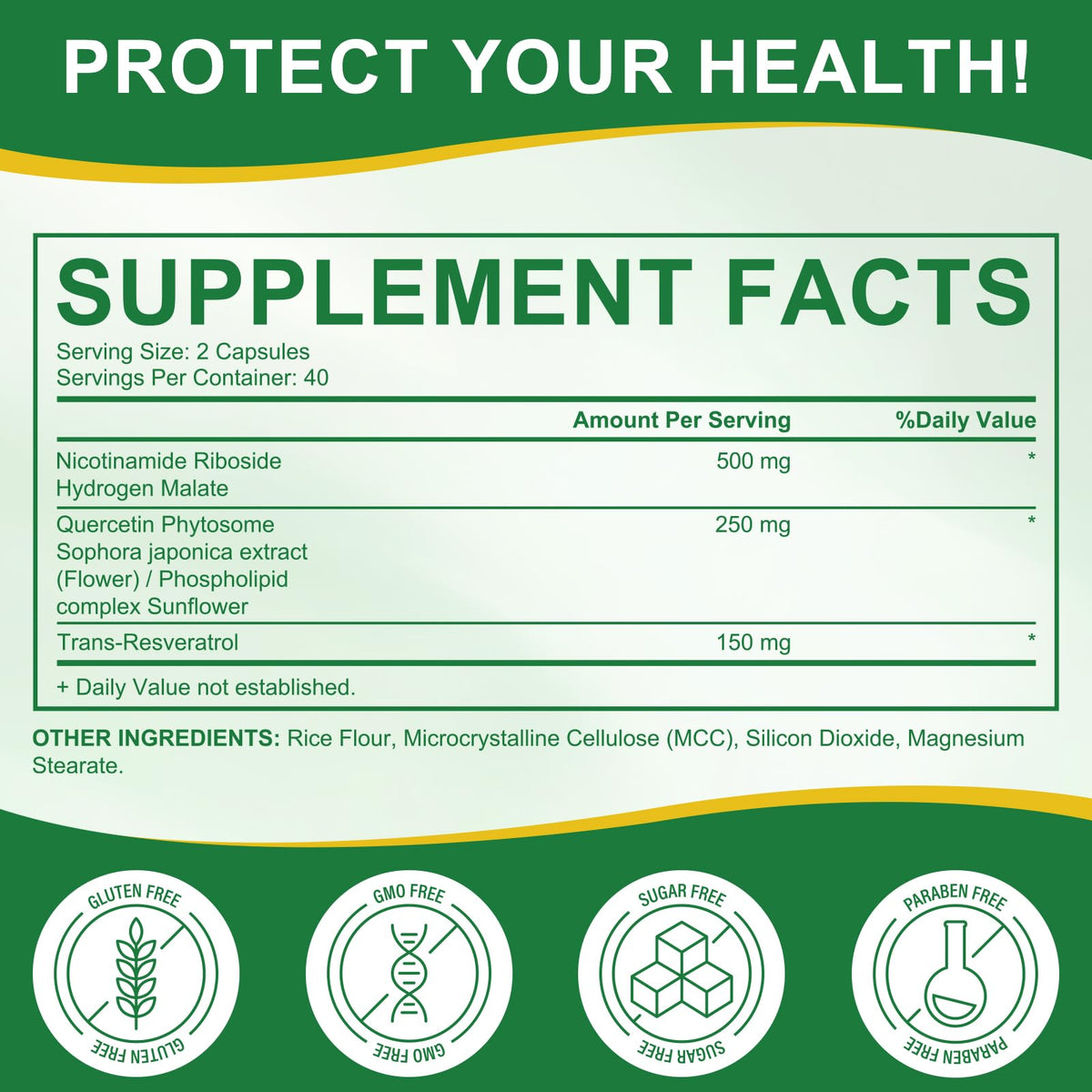 Daiasns NAD Supplement 900mg close-up of capsules