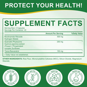 Daiasns NAD Supplement 900mg close-up of capsules