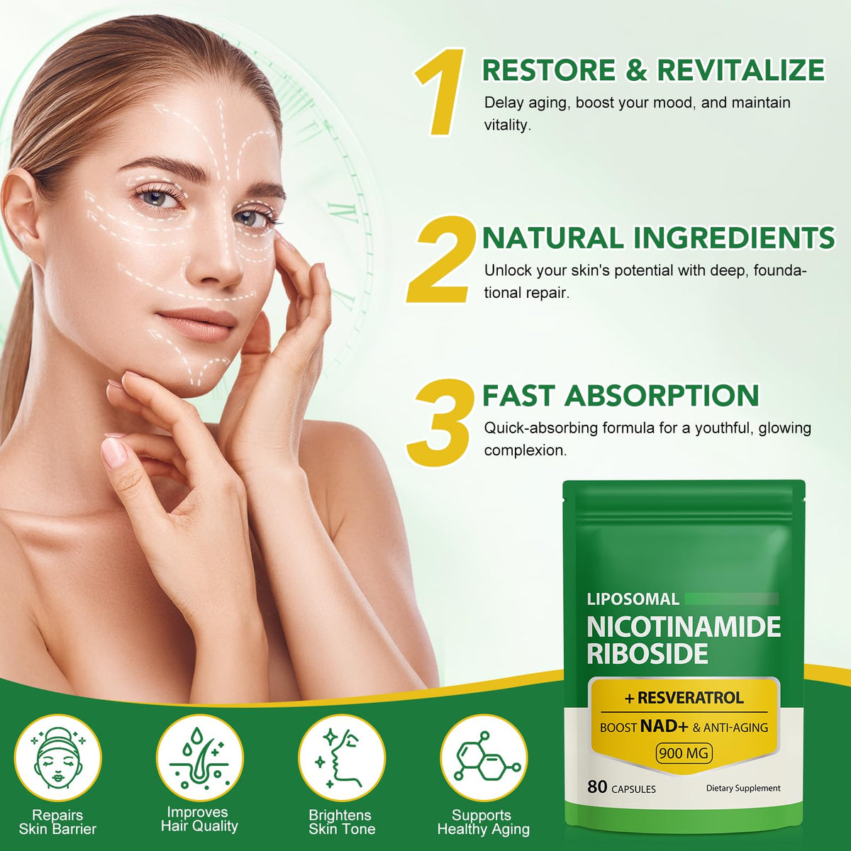 Daiasns NAD Supplement 900mg in a lifestyle setting