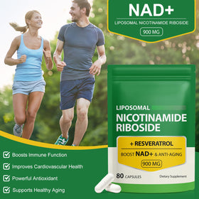 Daiasns NAD Supplement 900mg side view with capsules