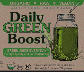 Daily Green support 8oz serving suggestion with juice