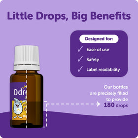Ddrops support Liquid Vitamin D 600IU 5ml bottle with dropper
