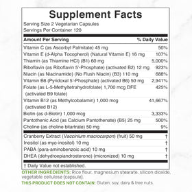 DEAL SUPPLEMENT Methylated B Complex bottle side view