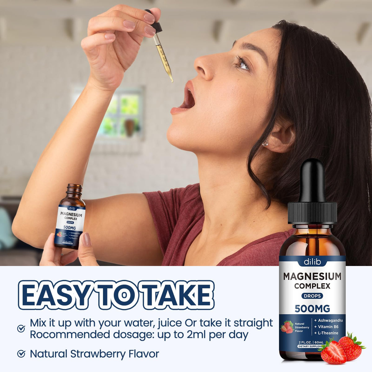 dilib Magnesium Glycinate Liquid Drops 500mg lifestyle setting