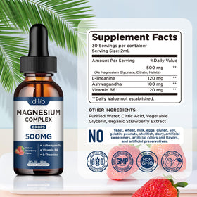 dilib Magnesium Glycinate Liquid Drops 500mg packaging details