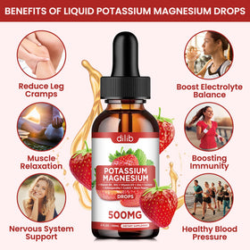 dilib Potassium Magnesium Citrate Supplement 500mg liquid drops packaging