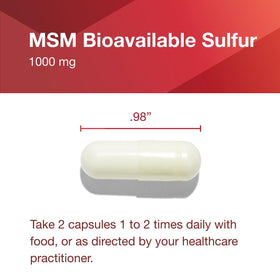 Display of PROTOCOL FOR LIFE BALANCE MSM 1,000mg on a wooden table
